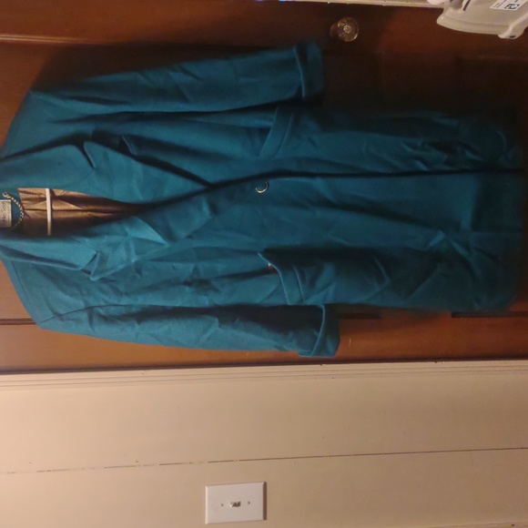 Ashley Scott Jackets & Blazers - Vintage Ashley Scott green gold wool USA made full long length wrap trench coat